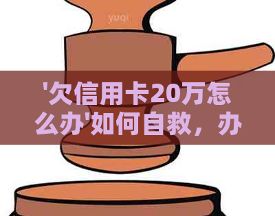 '欠信用卡20万怎么办'如何自救，办理及解决办法