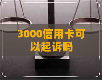 3000信用卡可以起诉吗