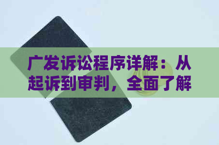 广发诉讼程序详解：从起诉到审判，全面了解您的权益保障与应对策略