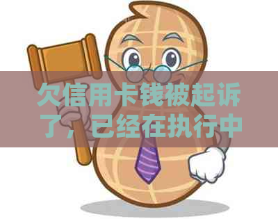 欠信用卡钱被起诉了，已经在执行中了，怎么办？