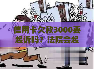 信用卡欠款3000要起诉吗？法院会起诉欠信用卡3000元的人。