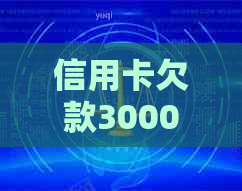 信用卡欠款3000元：法律诉讼后果与解决方案全面解析