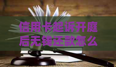 信用卡起诉开庭后无钱还款怎么办？信用卡起诉处理流程及庭前调解。