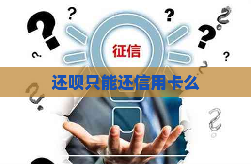 还呗只能还信用卡么