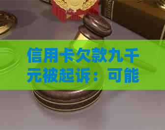 信用卡欠款九千元被起诉：可能的法律后果与应对策略