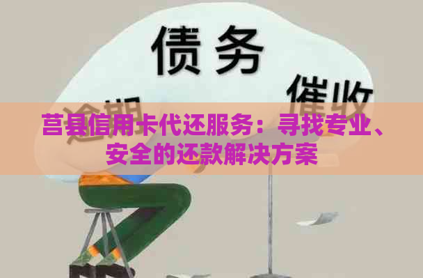 莒县信用卡代还服务：寻找专业、安全的还款解决方案