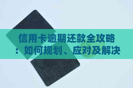 信用卡逾期还款全攻略：如何规划、应对及解决逾期问题