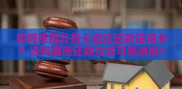 如何使用公务卡自动还款信用卡？还有哪些还款方式可供选择？