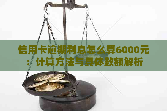 信用卡逾期利息怎么算6000元：计算方法与具体数额解析