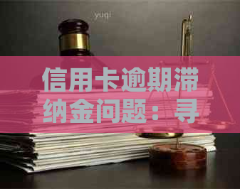 信用卡逾期滞纳金问题：寻求相关部门协助解决