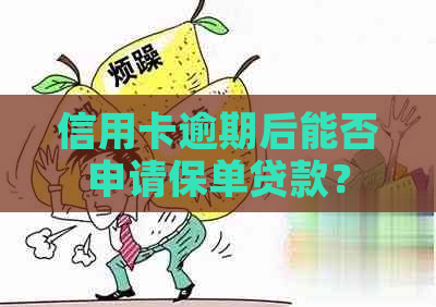 信用卡逾期后能否申请保单贷款？