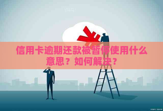 信用卡逾期还款被暂停使用什么意思？如何解决？