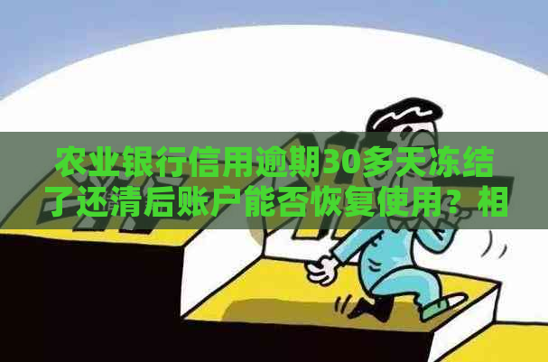 农业银行信用逾期30多天冻结了还清后账户能否恢复使用？相关问题解答及建议