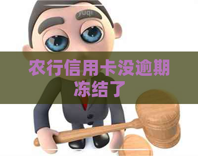 农行信用卡没逾期冻结了