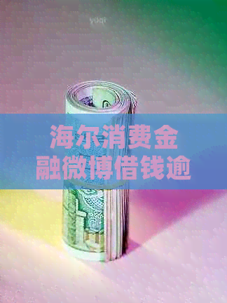 海尔消费金融微博借钱逾期