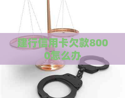 建行信用卡欠款8000怎么办