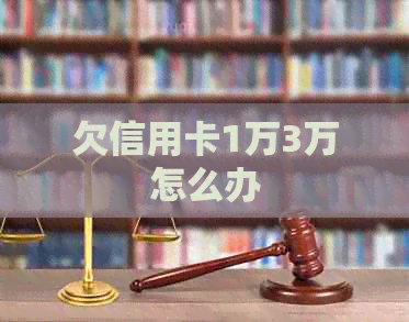 欠信用卡1万3万怎么办