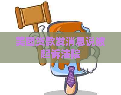 美团贷款发消息说被起诉法院