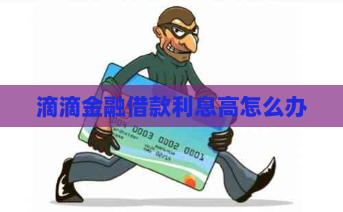 滴滴金融借款利息高怎么办