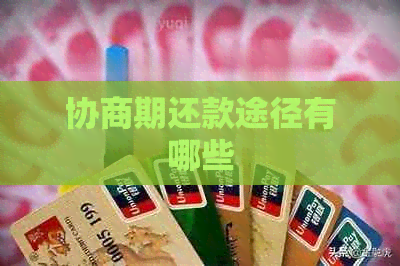 协商期还款途径有哪些