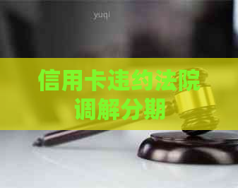 信用卡违约法院调解分期