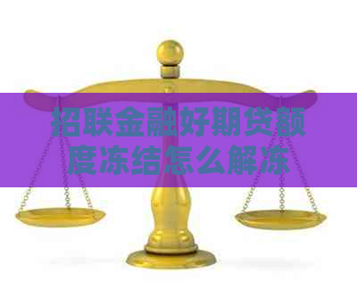 招联金融好期贷额度冻结怎么解冻