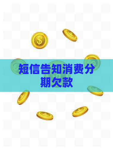 短信告知消费分期欠款