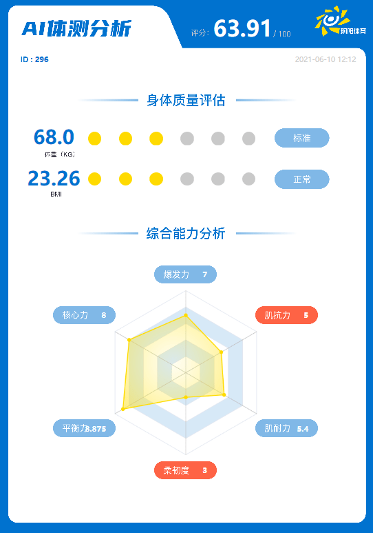 ai体形评估报告模板：免费与安装，含体型评估报告