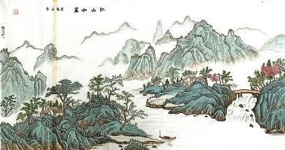 '墨香绘案头山水，地上文章映自然画卷'