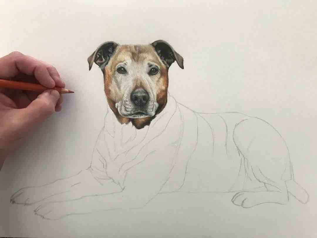  step-by-step 犬手绘教程：绘制真实感犬画作全过程