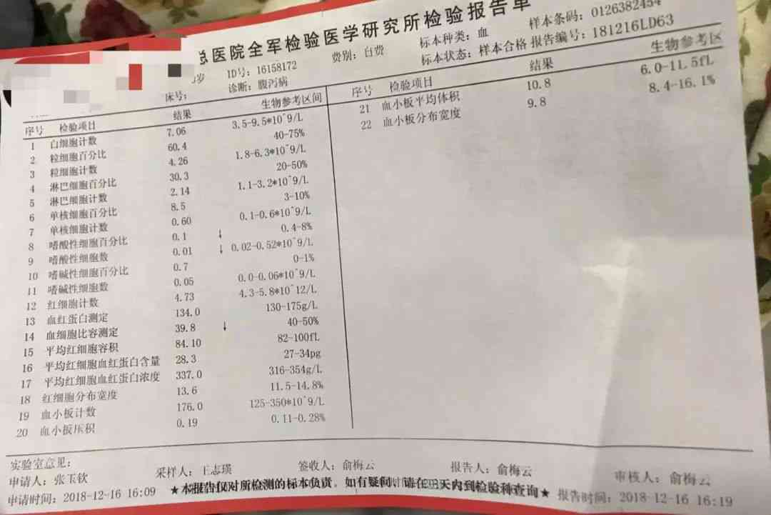 在线血常规报告单智能生成工具